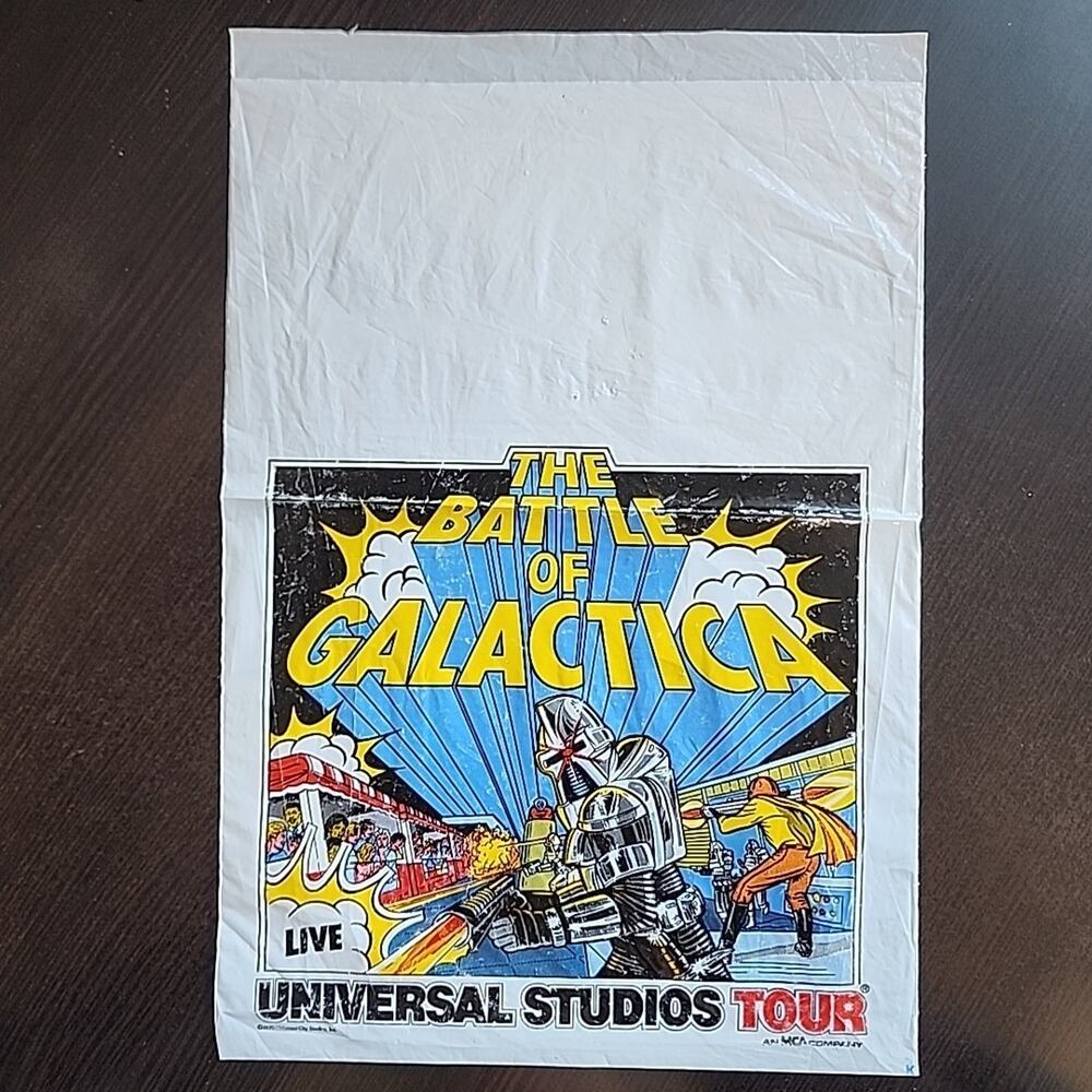 1979 Universal Studios Tour The Battle of Galactica Live Bag Souvenir Vintage